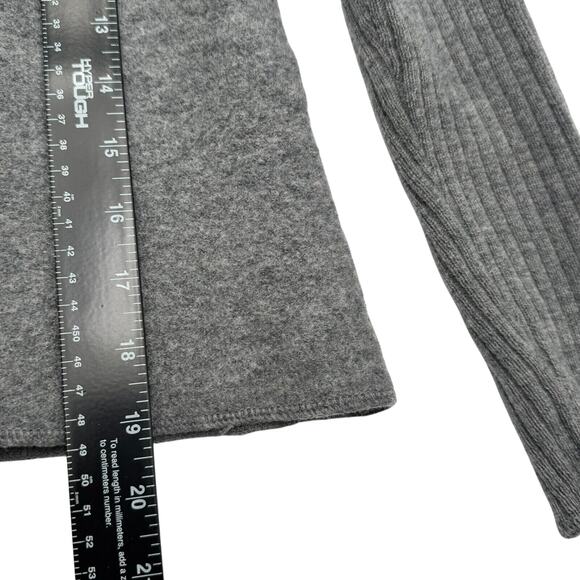 TWEEDS Womens Small Gray 100% Wool Cardigan Sweater Button Ribbed Raglan Sleeves - Picture 6 of 7